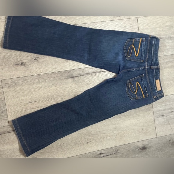 Seven7 Flare Jeans in Dark Blue size 24 - Picture 2 of 4